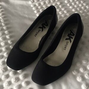 Anne Klein Black Sport Wedge Flat